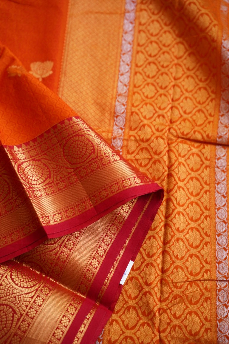 Chettinad handloom Cotton Saree with jari border  PC8211