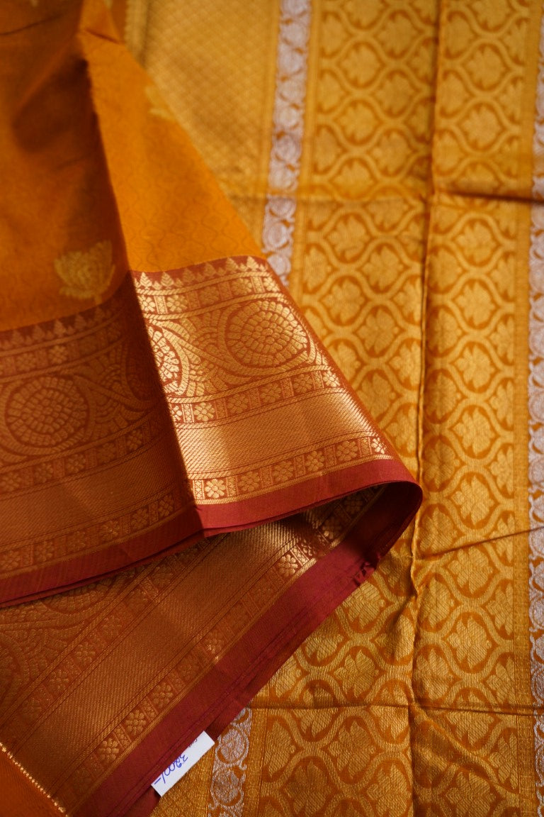 Chettinad handloom Cotton Saree with jari border  PC8210