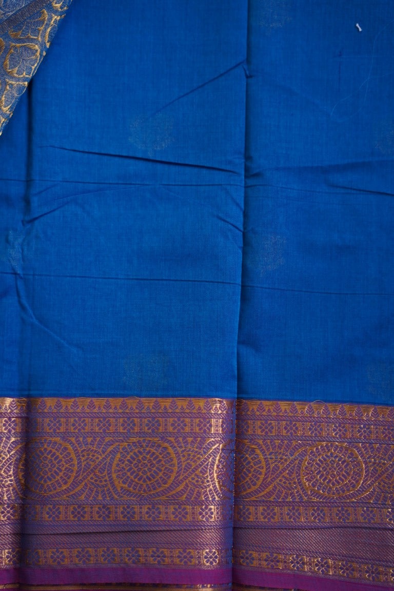 Chettinad handloom Cotton Saree with jari border  PC8208