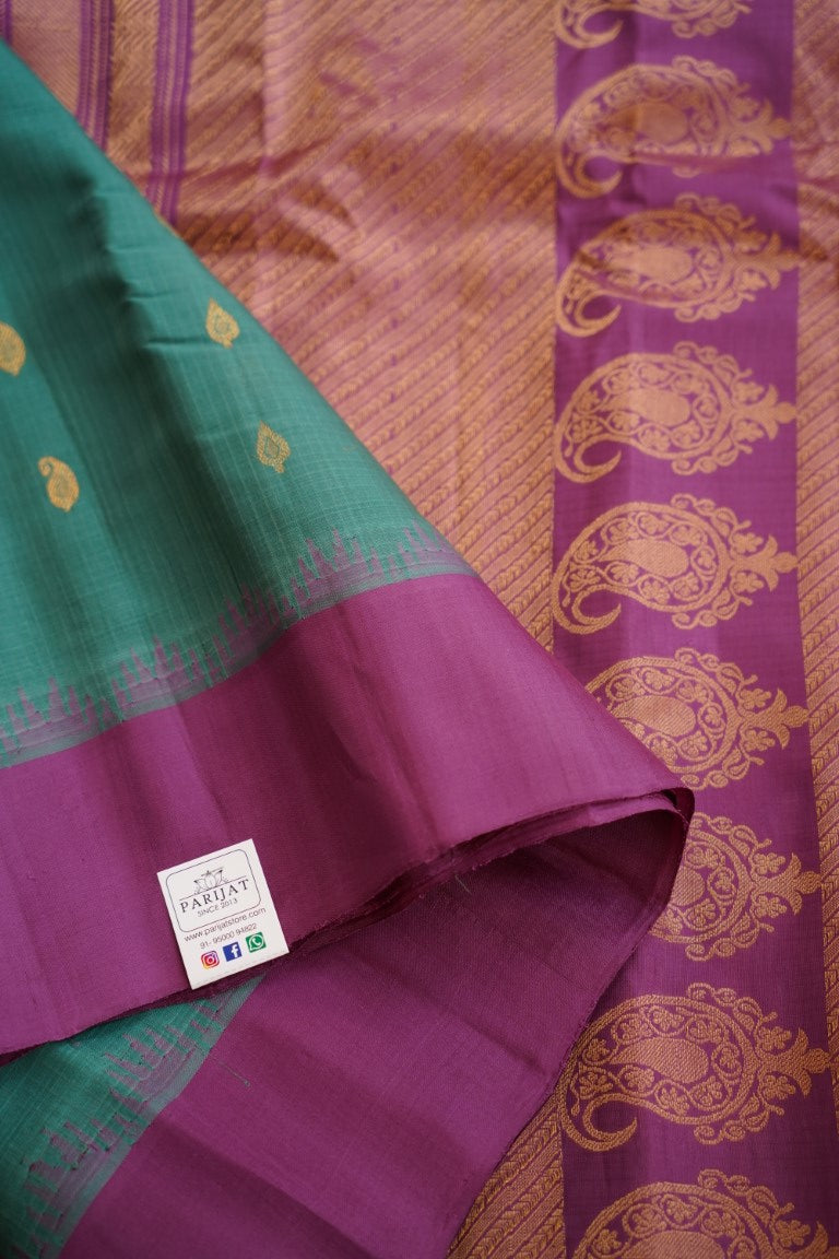 Gadwal Silk Cotton Saree with Ganga Jamuna border PC6903
