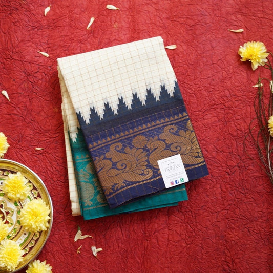 Sungadi handloom Cotton Saree With Jari Border PC9514