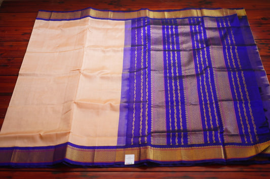 Kanchi Silk Cotton Saree With Zari Border  PC9592