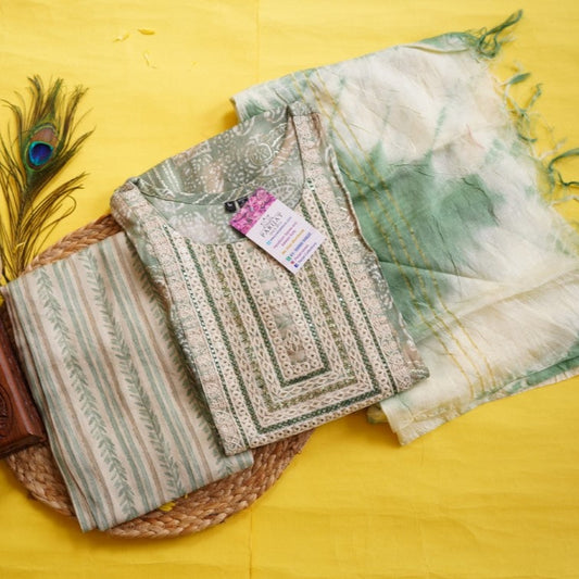 Ready made Cotton Straight Kurti set PC8701