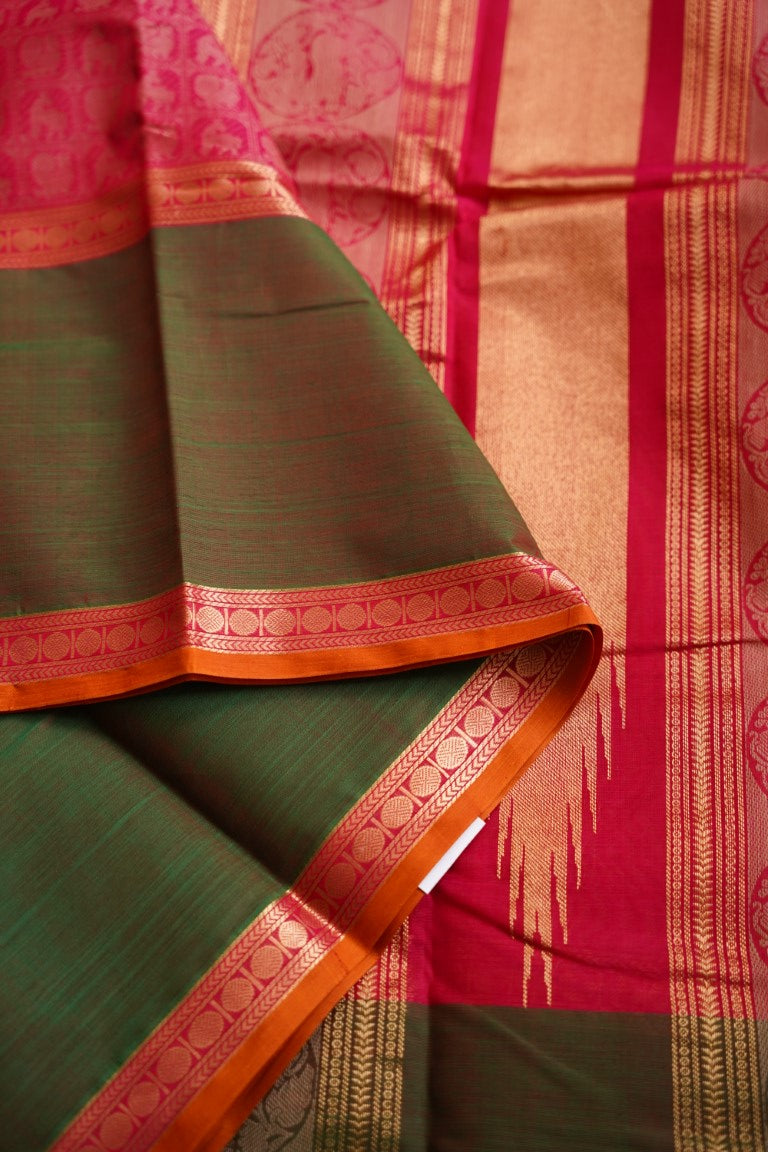 Kanchi cotton mini 1000 butta worked on saree – www.vannamayil.com