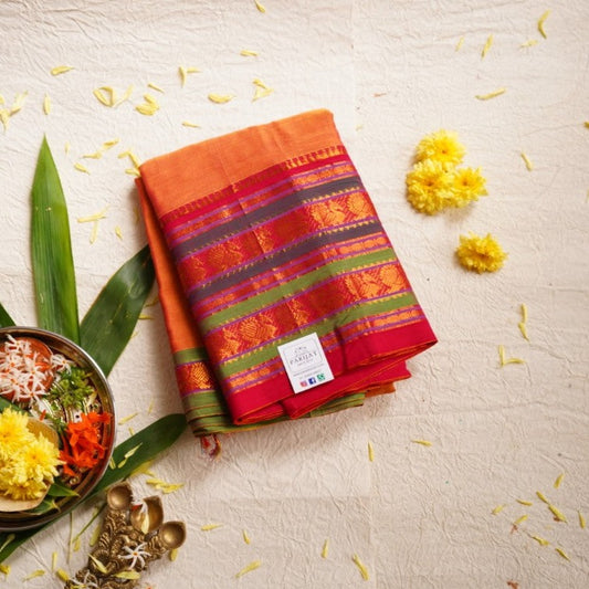 Narayanapet handloom Cotton Saree With Jari Border PC8744