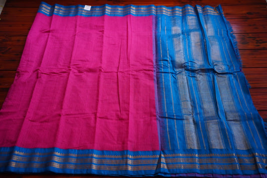 Gadwal handloom Cotton Saree Jari Silk border PC8861