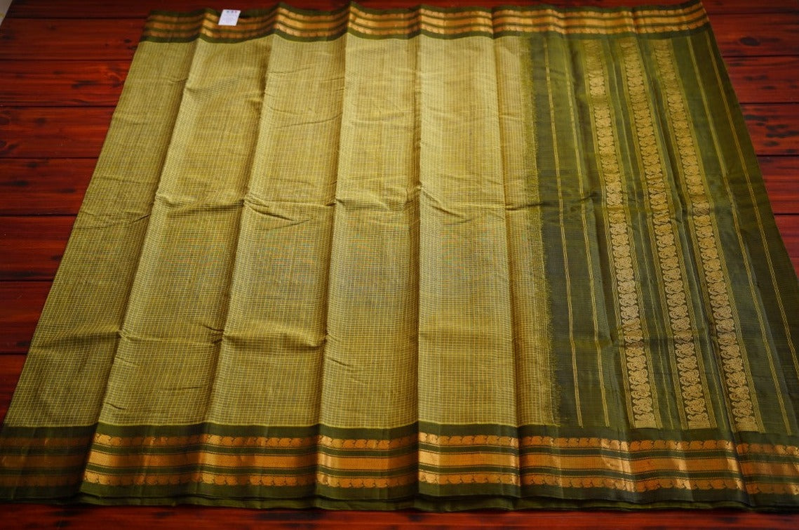 Gadwal handloom Cotton Saree Jari Silk border PC8849