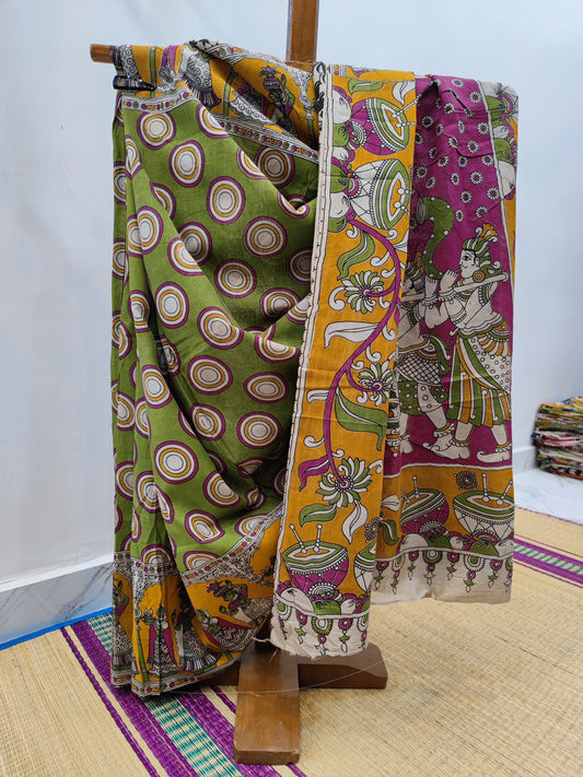 Kalamkari  Saree pc4401 freeshipping - Parijat Collections