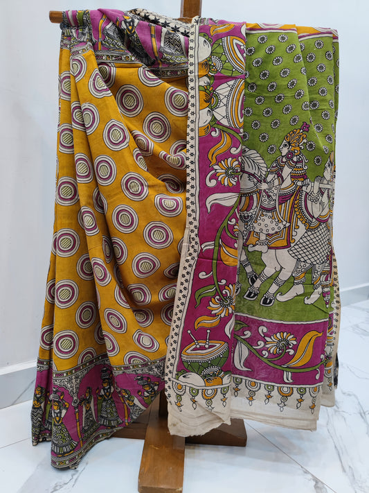 Kalamkari  Saree PC4399 freeshipping - Parijat Collections